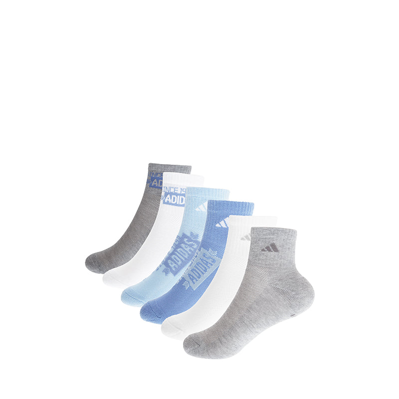 ADIDAS-CUSHIONED GRAPHIC 6PK QUARTER K - available at RUBINO  