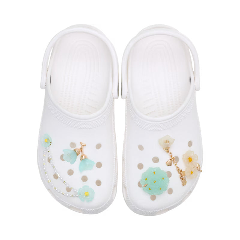 CROCS-BLUE DAINTY FLORAL - available at RUBINO  