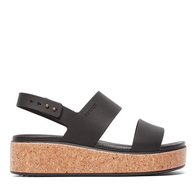 CROCS-BROOKLYN STRAP CORK WEDGE - available at RUBINO  