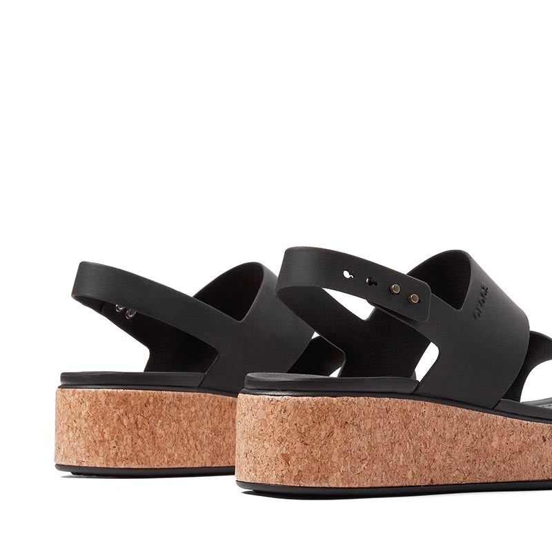 CROCS-BROOKLYN STRAP CORK WEDGE - available at RUBINO  