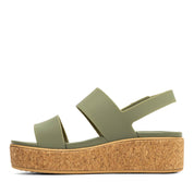 CROCS-BROOKLYN STRAP CORK WEDGE - available at RUBINO  
