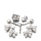 CROCS-SILVER METAL FLOWER 5PK - available at RUBINO  
