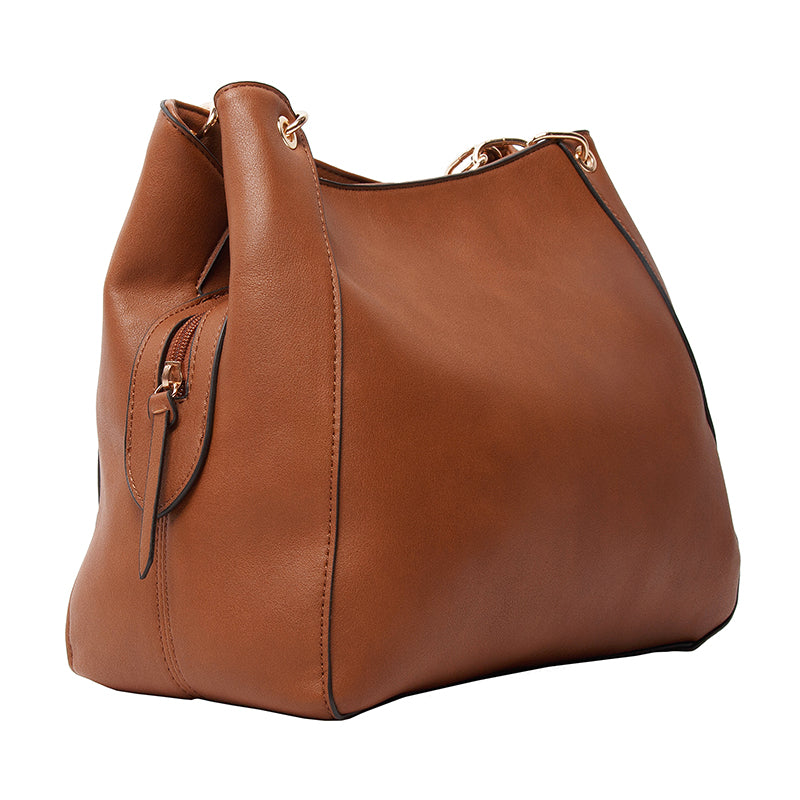 KELLY & KATIE-KK TRIPLE COMPARTMENT SHOULDER BAG - available at RUBINO  