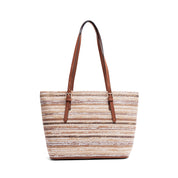 KELLY & KATIE-WOVEN STRIPE TOTE - available at RUBINO  