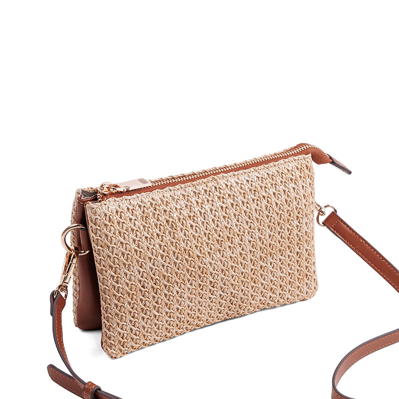 RUBINO-SIMPLICITY RAFFIA CROSSBODY - available at RUBINO  