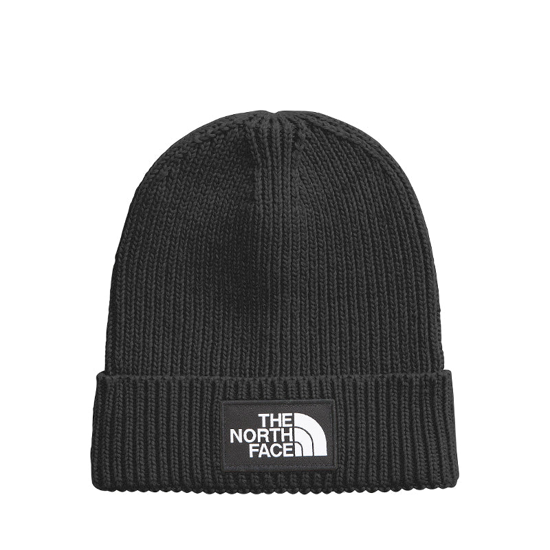 THE NORTH FACE-TNF LOGO BOX CUFFED BEANIE K - available at RUBINO  