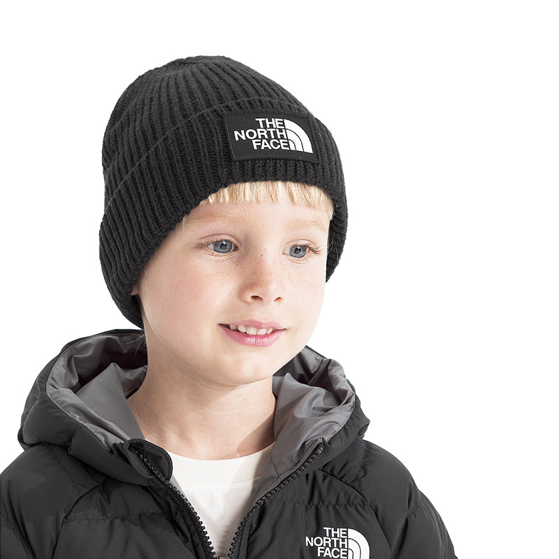 THE NORTH FACE-TNF LOGO BOX CUFFED BEANIE K - available at RUBINO  