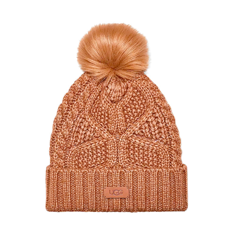 UGG-CABLE BEANIE POM W - available at RUBINO  